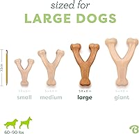 Vista 4 de Benebone Wishbone - Juguete masticable duradero para perros para masticadores agresivos, fabricado en Estados Unidos, grande, sabor a pollo real
