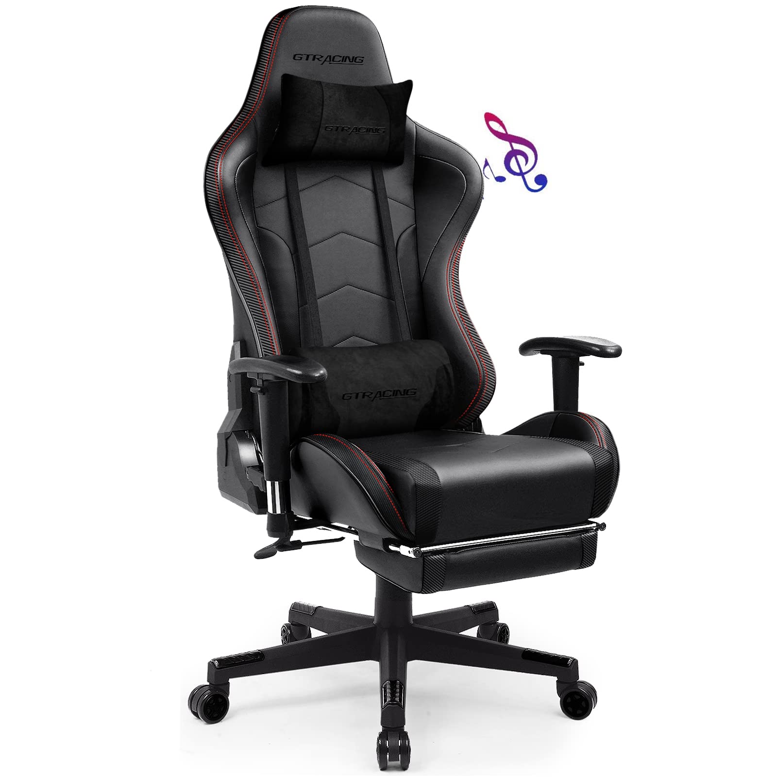 Buy GTRACING Gaming Chair with Footrest, Bluetooth Speakers Ergonomic