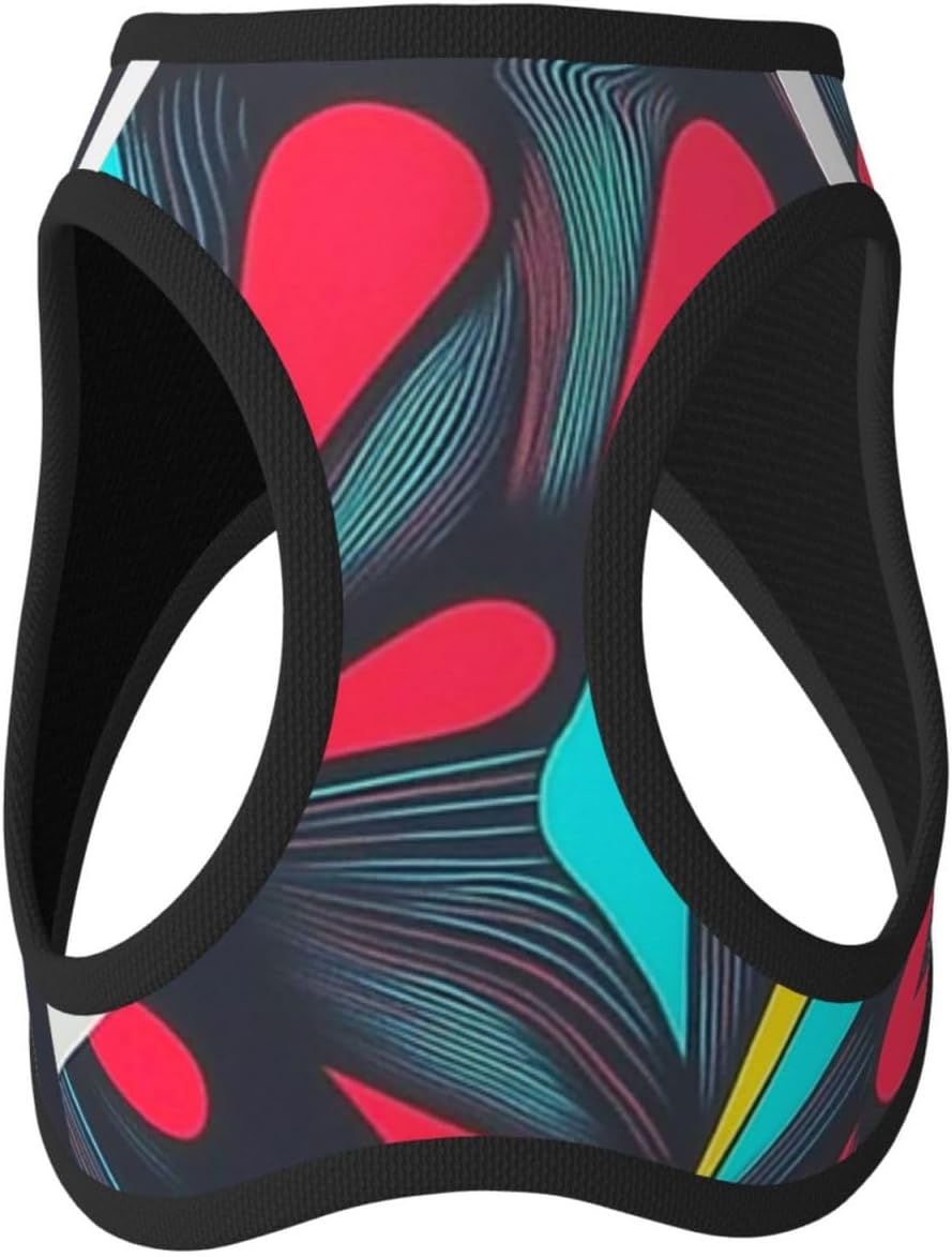 Pop Art Pet Vest Small Size Dog Harness and Leash Set, Reflective & Breathable for Puppy Training Without Accessories Medium