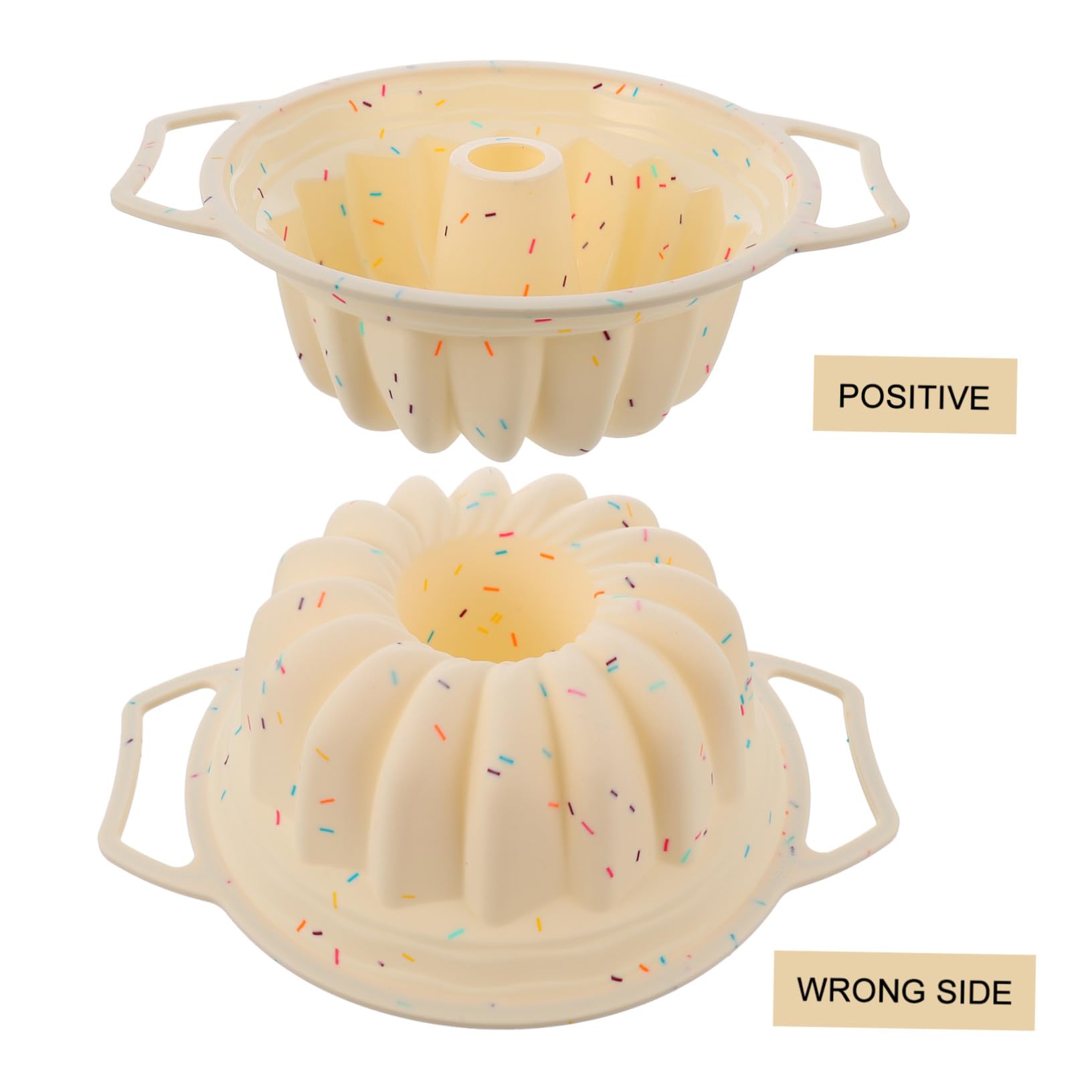 Zerodeko Stampo Rotondo Facile da Pulire in Silicone Struttura a Spirale con Cornice Rinforzata per Dolci Fatti in Casa e Professionali