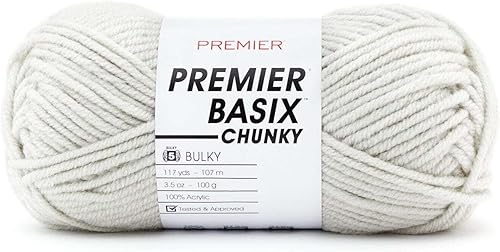 Miniatura 38 de Premier Yarns Basix - Hilo grueso, perfecto para manualidades rápidas, peso voluminoso, hilo acrílico, color magenta, 3.5 onzas, 117 yardas