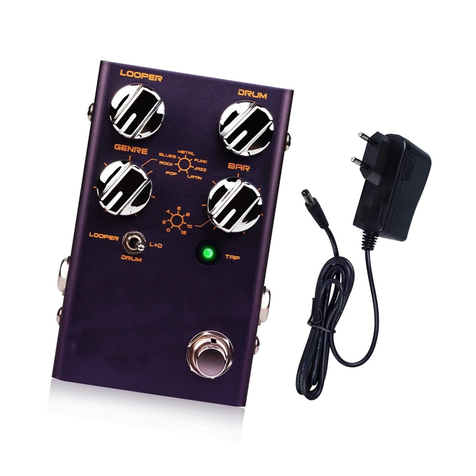 2 W 1 Looper Gitarowy I Pedał Automatu Perkusyjnego 40 Minutowe Nagranie Z Wieloma Efektami(2)