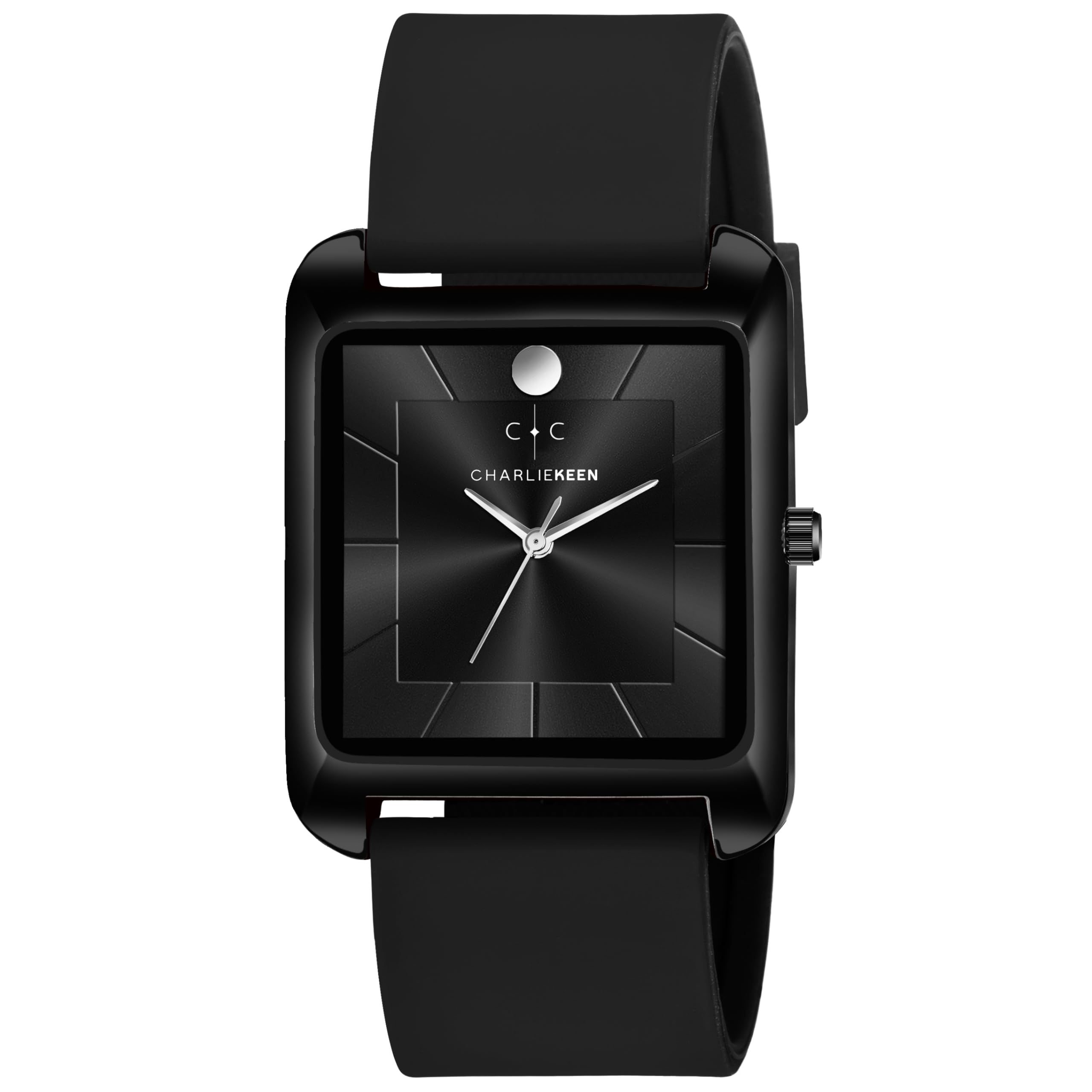 CHARLIEKEEN Analogue Watch with Dial, Rectangular Case, for Men (Black) (B0DDV12893) Amazon Price History, Amazon Price Tracker