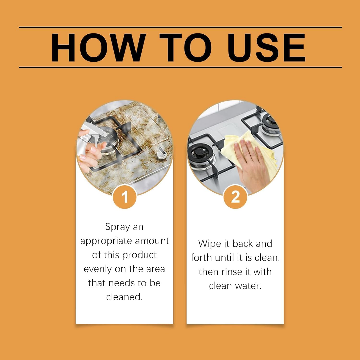2pezzi Detergente potente per grassi da cucina,Detergente spray per macchie di olio da cucina,Detergente spray multiuso in schiuma,Detergente per macchie di olio pesanti