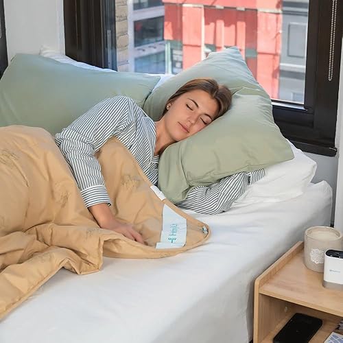 Miniatura 9 de HealthyLine Edredón alternativo de plumón de invierno de pelo camello - Manta de lana transpirable natural  Algodón, 233TC, 300 GSM - Inserto de