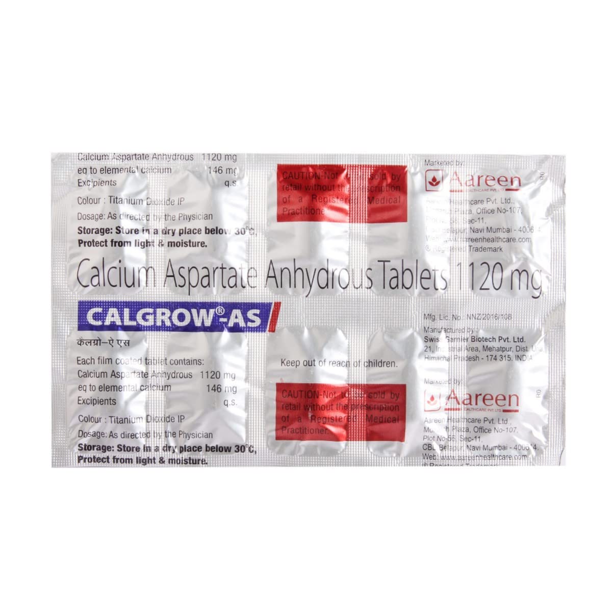 CALGROW AS - Strip of 10 Tablets