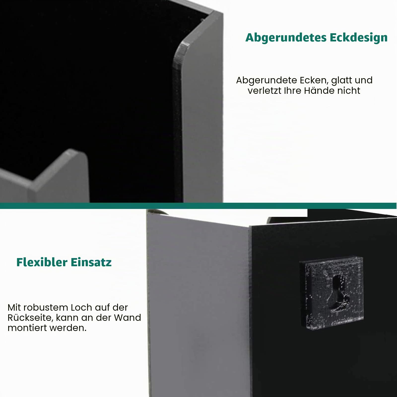 Together-Life Papier-Kaffeetassen-Organizer-Spender, Einwegbecher-Deckelhalter, Präsentationsaufbewahrung, Kaffee, Milch, Teeshop, Restaurant-Zubehör, Halloween-Partyzubehör (2 Fächer, schwarz)
