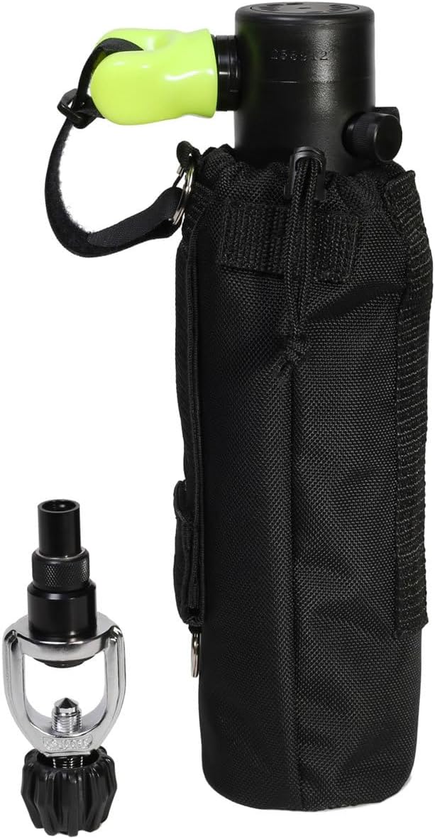 Spare Air Original Mini Scuba Tank - 6 cu ft -Made in USA -DOT Marked Tank with Holster, Leash, Refill Adapter