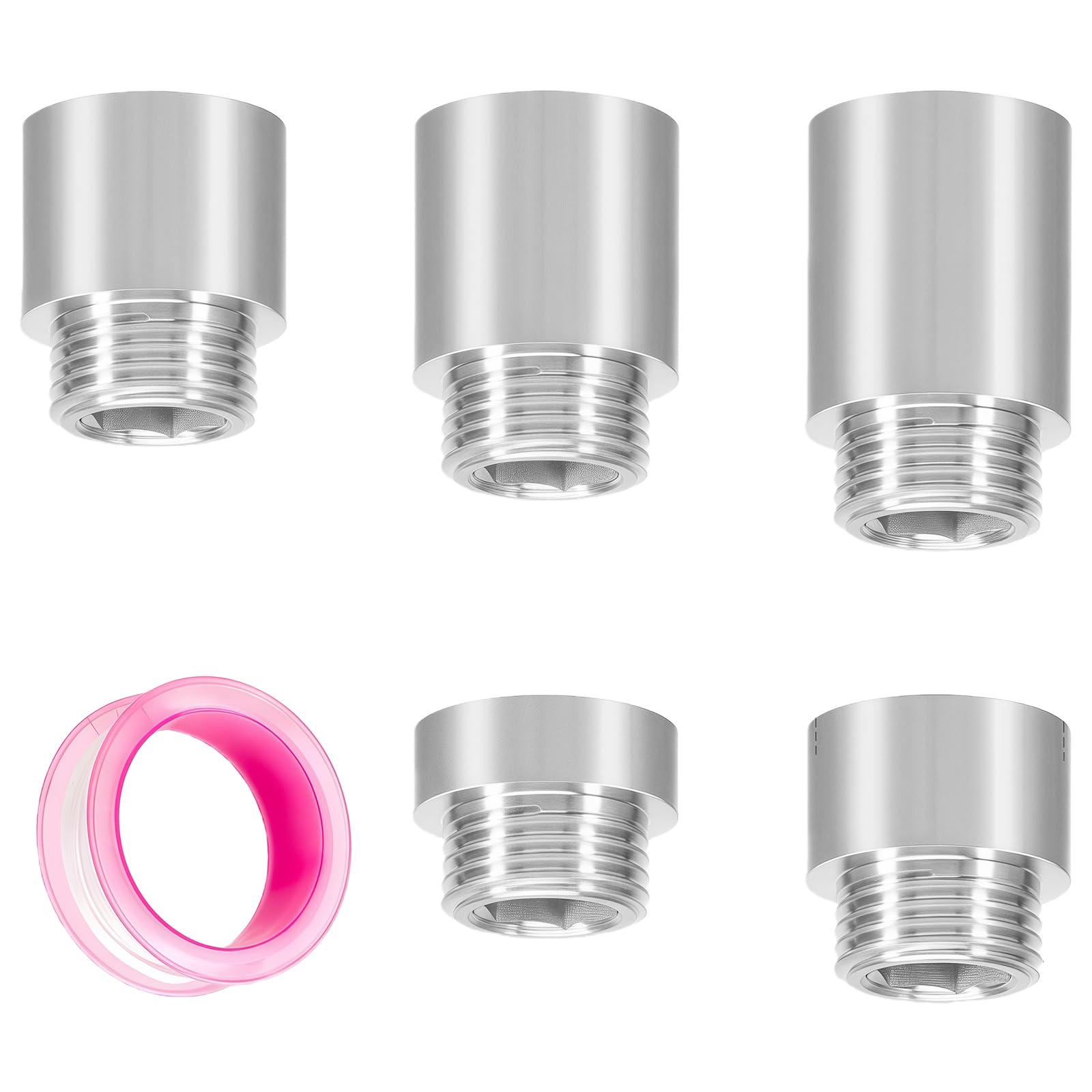 Tsophreniq Copper Chrome Plated Erosion Resistant Brass Coupling Small Designs Wall Installation Plumbing Extension Adapter 1 / 2Inch For Angles Valves Bathroom Kitchen Plumbing Fittings