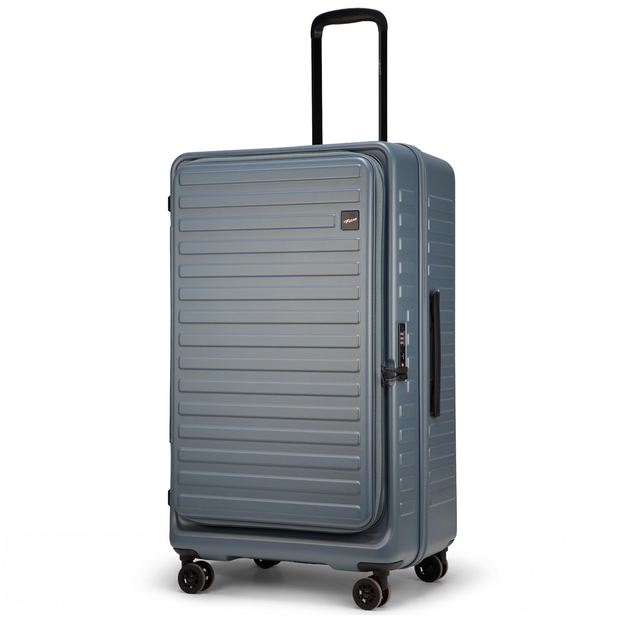 Windsor Large 76cm German Makrolon Polycarbonate|Japanese Hinomoto Wheel|Front-Opening Trunk-Style Hard Luggage|Check-in Suitcase Travel|Laptop sleeve, Expandable, Anti-Theft Zipper| Stone Blue