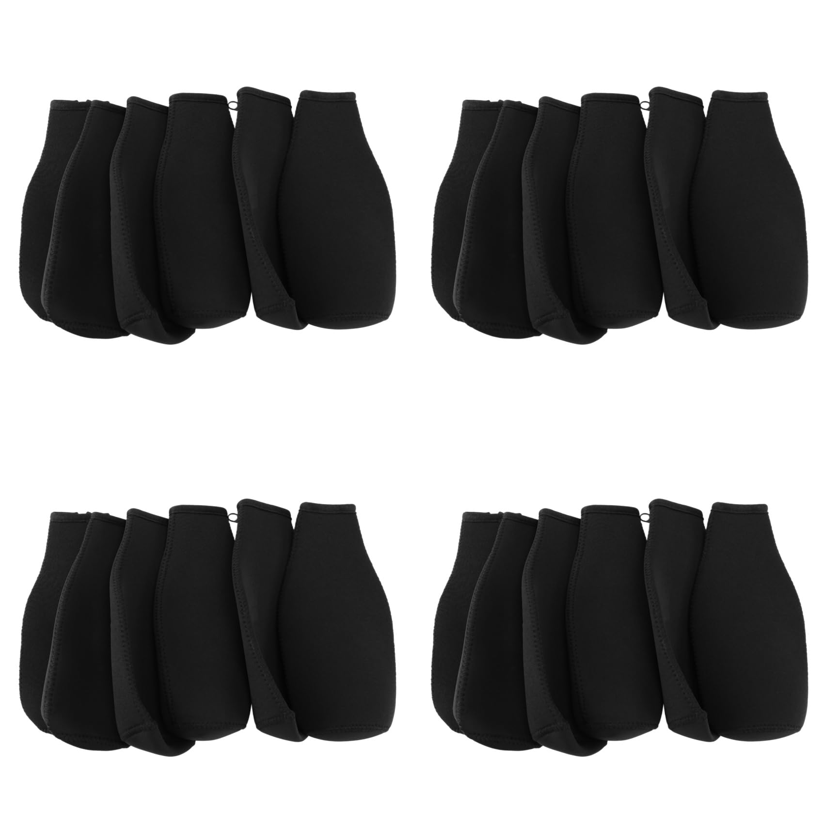 Hndhbfgrt 24 Pack Beer Bottle Cooler Sleeves Keep Drink Cold Zip-Up Neoprene Insulated Sleeve Cover Black
