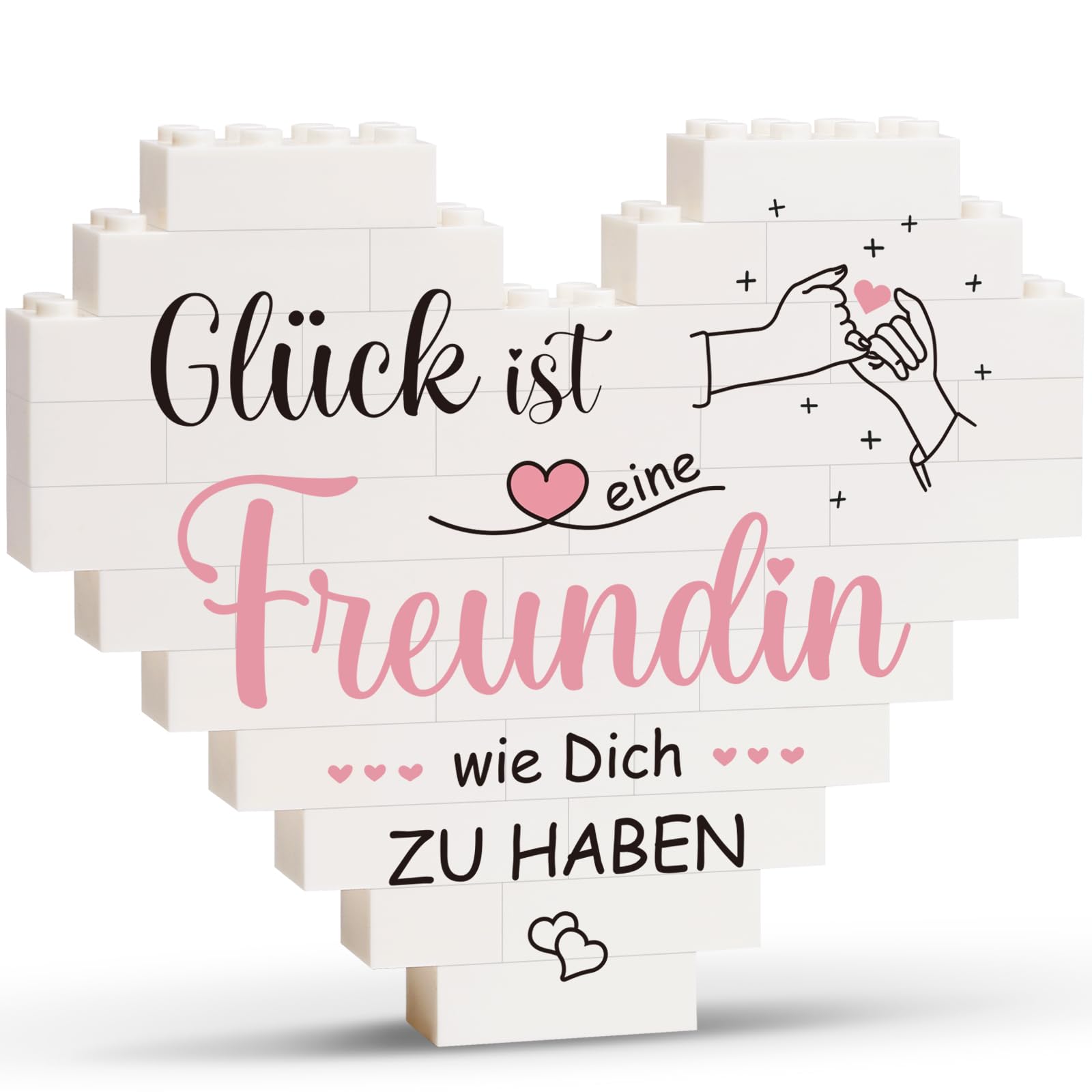 Greatabox Beste Freundin Geschenke, Geschenke für Freundin Frauen, Geschenk Freundin Geburtstag, Herzförmiges Plakette-Dekoration, Geschenke für Freundin, Freundschaftsgeschenke, Weihnachtsgeschenke