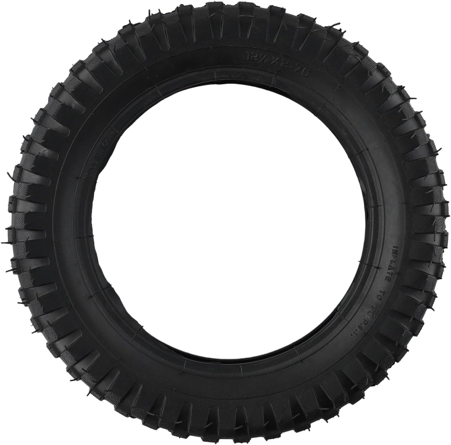12 Inch 12. X 2.75 Outer Tire and Inner Tube Set for 49cc Motorcycle, Compatible with Mini Dirt for Bike MX350 MX400, Black Rubber Replacement Tire