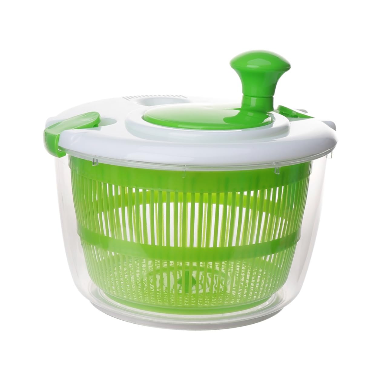 PRETYZOOM Centrifuga per Insalata e Verdure in Plastica Verde, Essiccatore Manuale per Casa Funzione di Lavaggio e Asciugatura Veloce per Frutta e Verdure