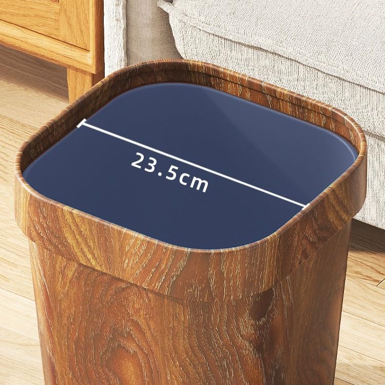 Cucina con cestino della spazzatura Pattumiera Quadrata in Plastica, Pattumiera con Parte Superiore Aperta con Anello di Pressione e Fondo Antiscivolo, Pattumiera da Ufficio for Soggiorno da 12/14 Lit