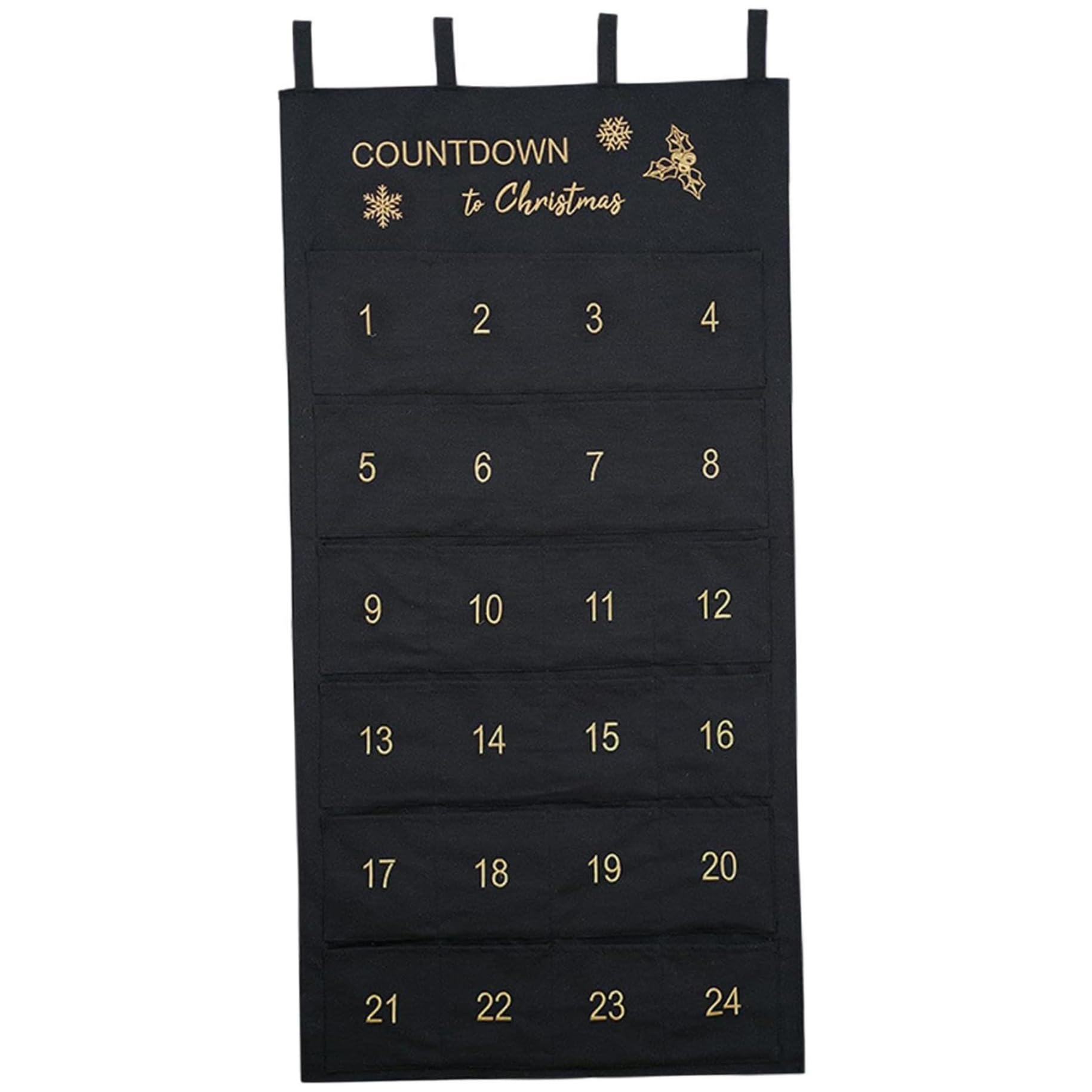 Calendrier de l'Avent de suspension Noël 24 sacs à rebours tissu