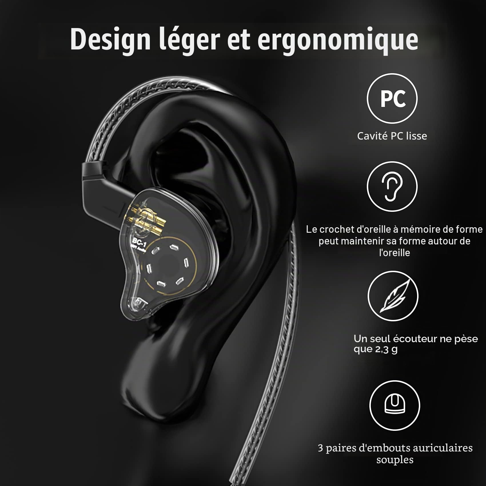Yinyoo CCZ Melody in Ear Monitors Hybrid 1BA 1DD Écouteurs HiFi, Écouteurs Intra-Auriculaires IFilaire IEM avec câble 4N OFC pour Téléphone Portable (Vert, sans Micro Type-C)