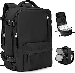 VGCUB Mochila de viagem grande com sacos de vedação de compressão de armazenamento para roupas com sistema de bomba de vácuo, itens pessoais, trabalho, negócios, mochila para laptop para mulheres e