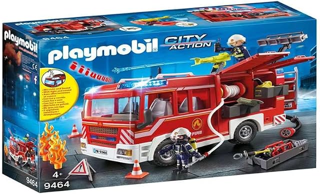 Playmobil City Action 9464 Fire Engine, With Light and Sound, For Children Ages 5+