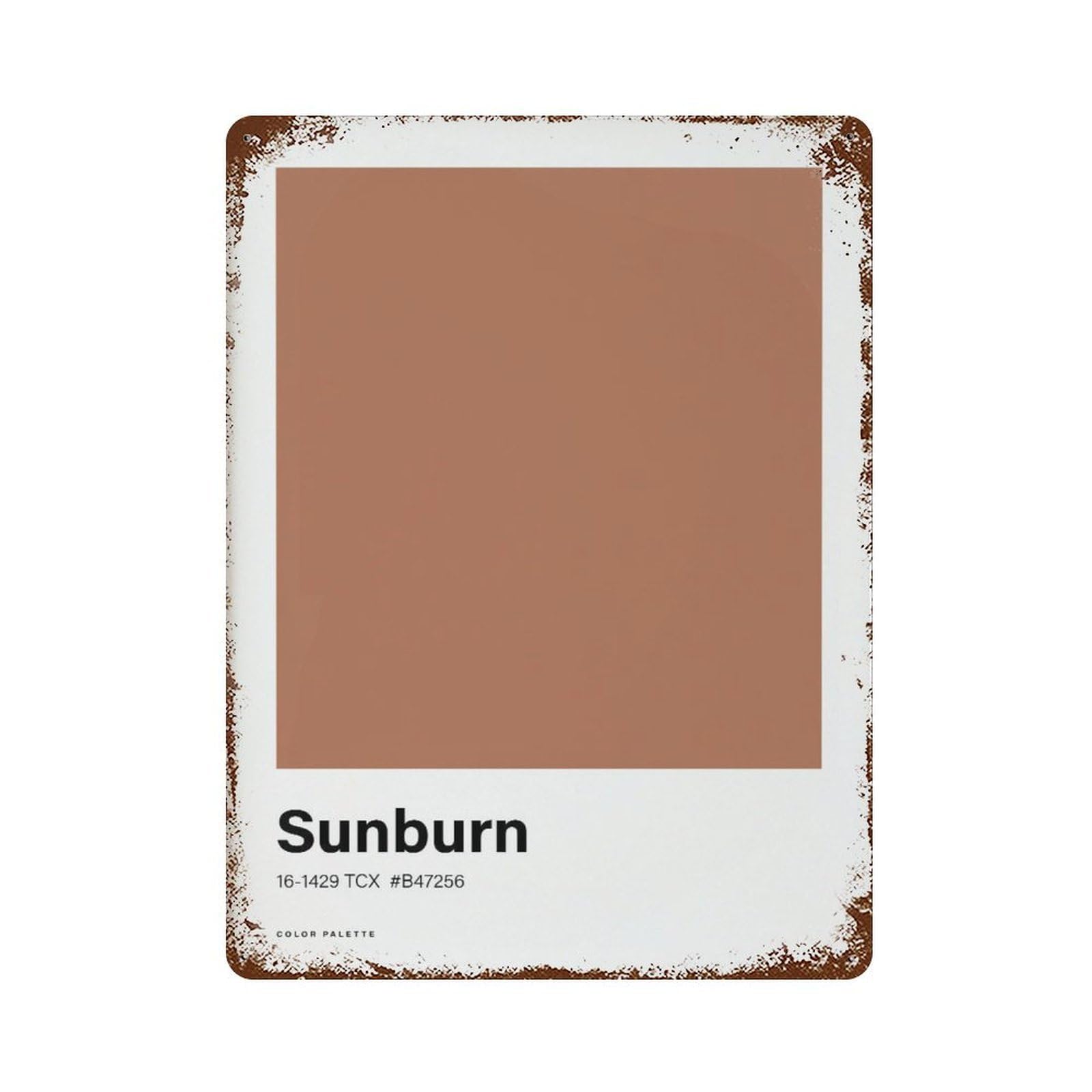 xiaoxiaoshen Sunburn Color Palette Boho Neutral Wall Decor Art Metal Tin Poster Modern Home Decor Art Home Bar Shop Decorations Vintage Sign 40x30cm