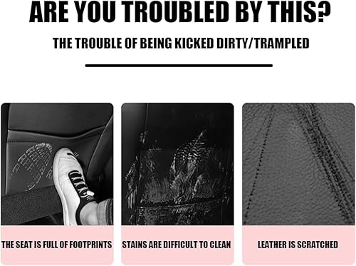 Miniatura 3 de zipelo 2 alfombrillas protectoras de PVC para asiento trasero de automóvil, con bolsa de almacenamiento, cubierta de almohadilla de asiento para