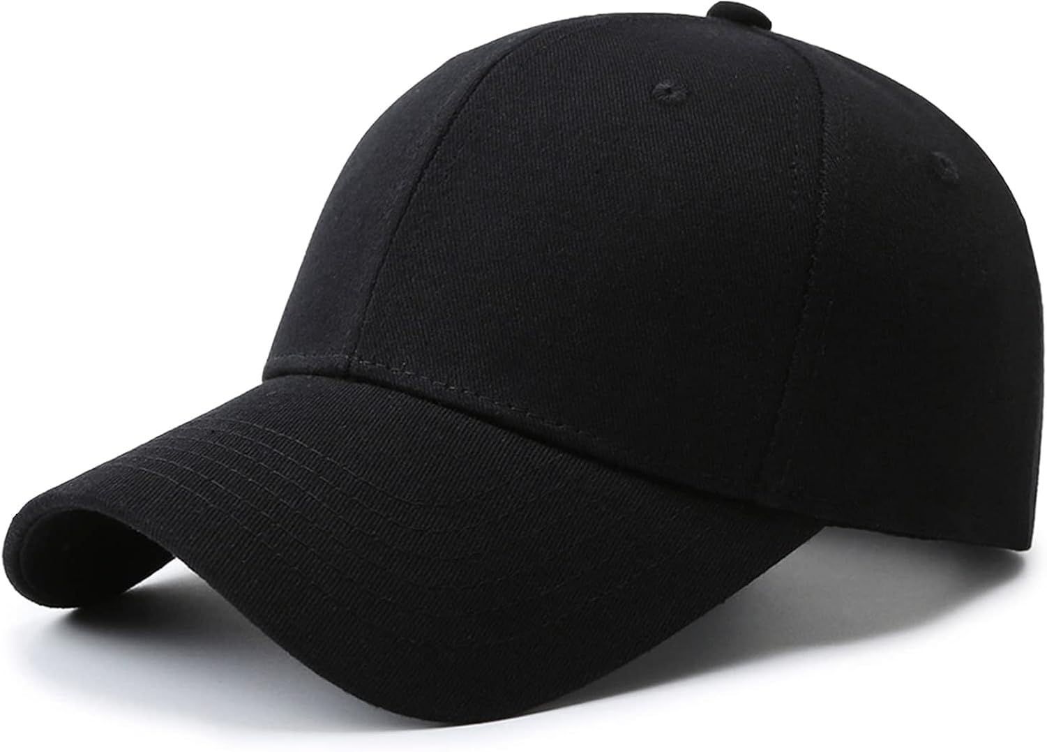KGAIXN Unstructured Structured Front Panel Baseball Cap Golf Dad Trucker Hat for Men Women, Black