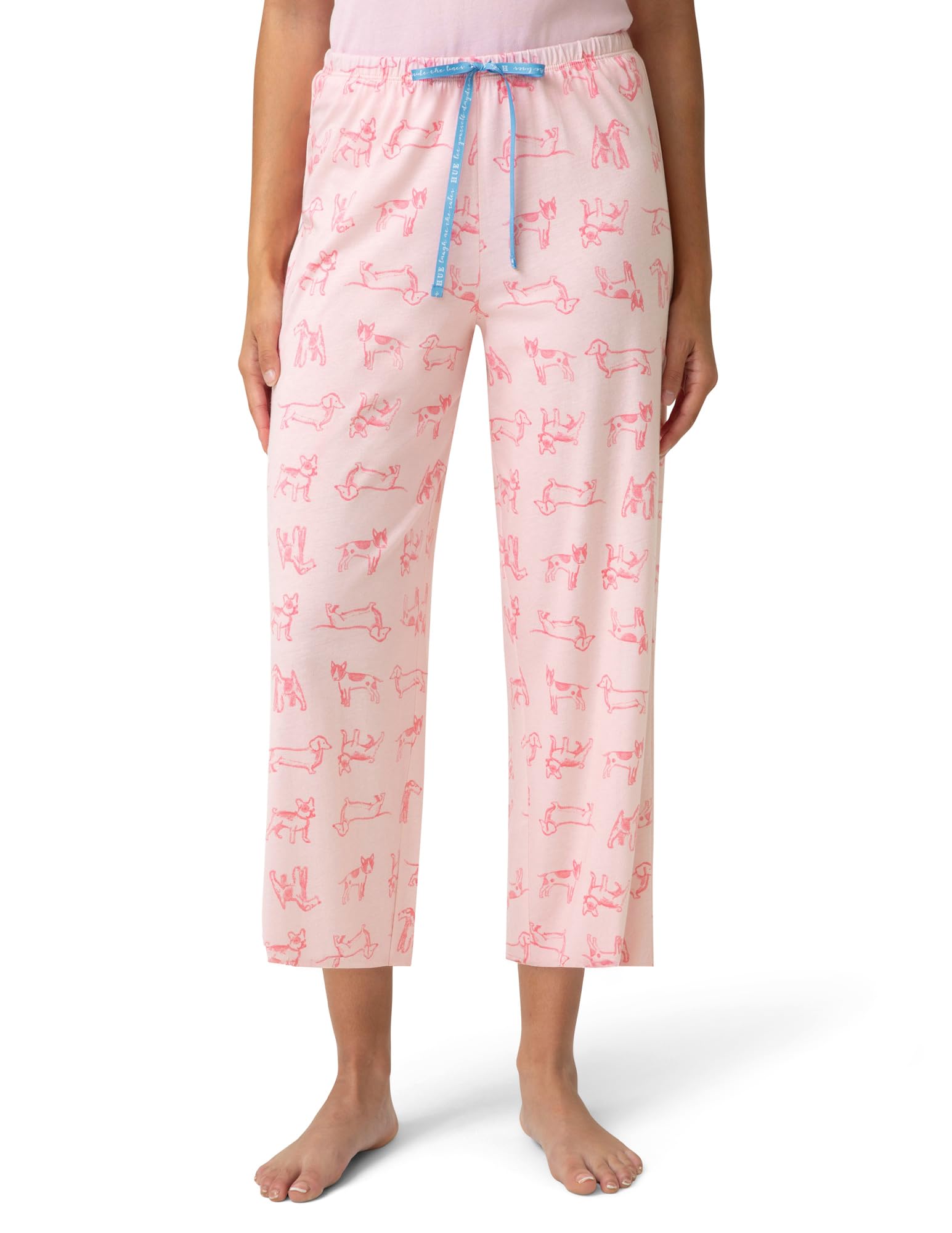 HUE Women's Spring Pajama Separates Soft Whimsical Print Pjs with Flowers, Animals, Garden Themed Pjs, Cocktails