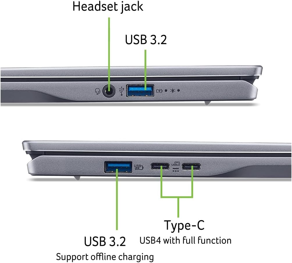 Acer Swift 14 AI Copilot+ PC SF14-11T-X3RZ, 14.5" 2.5K Touch, Snapdragon Elite CPU X1E-78100 (12C), VGA Chip UMA, 16GB DDR5 Memory, 1024GB PCIe SSD, Windows 11