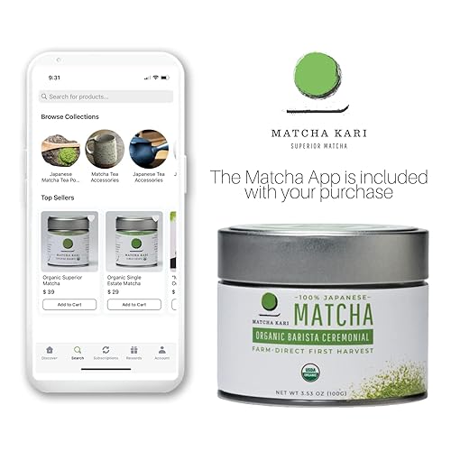 Miniatura 8 de Dr Weil Matcha Kari - Té verde matcha orgánico en polvo 353oz Matcha de grado orgánico ceremonial japonés