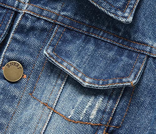 Toddler Kid Baby Boys Girls Denim Jacket Long Sleeve Button Down Jeans Coat Cowboy Overcoat Basic Casual Outwear #TOP4