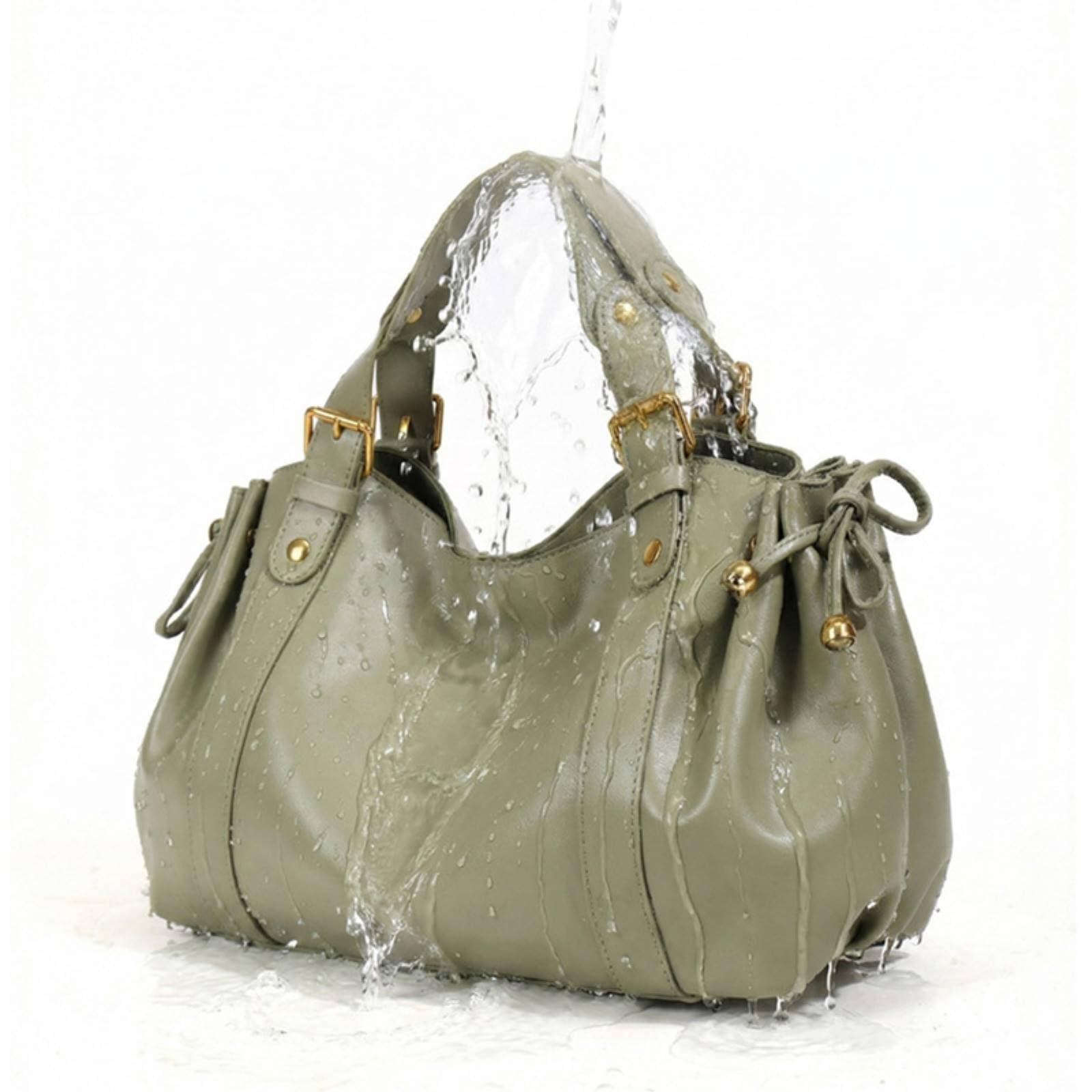 Torba crossbody o dużej pojemności vintage torba z plisowanym sznurkiem