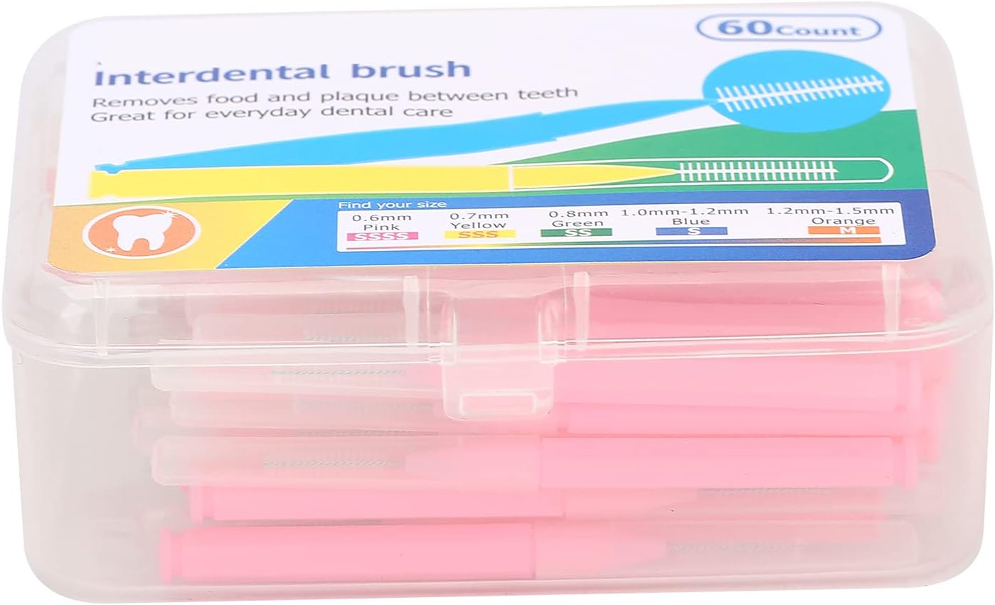 ANGGREK 60pcs / Box Inter Brush Tooth Cleaning Tool Teeth Cleaner Toothpick ()