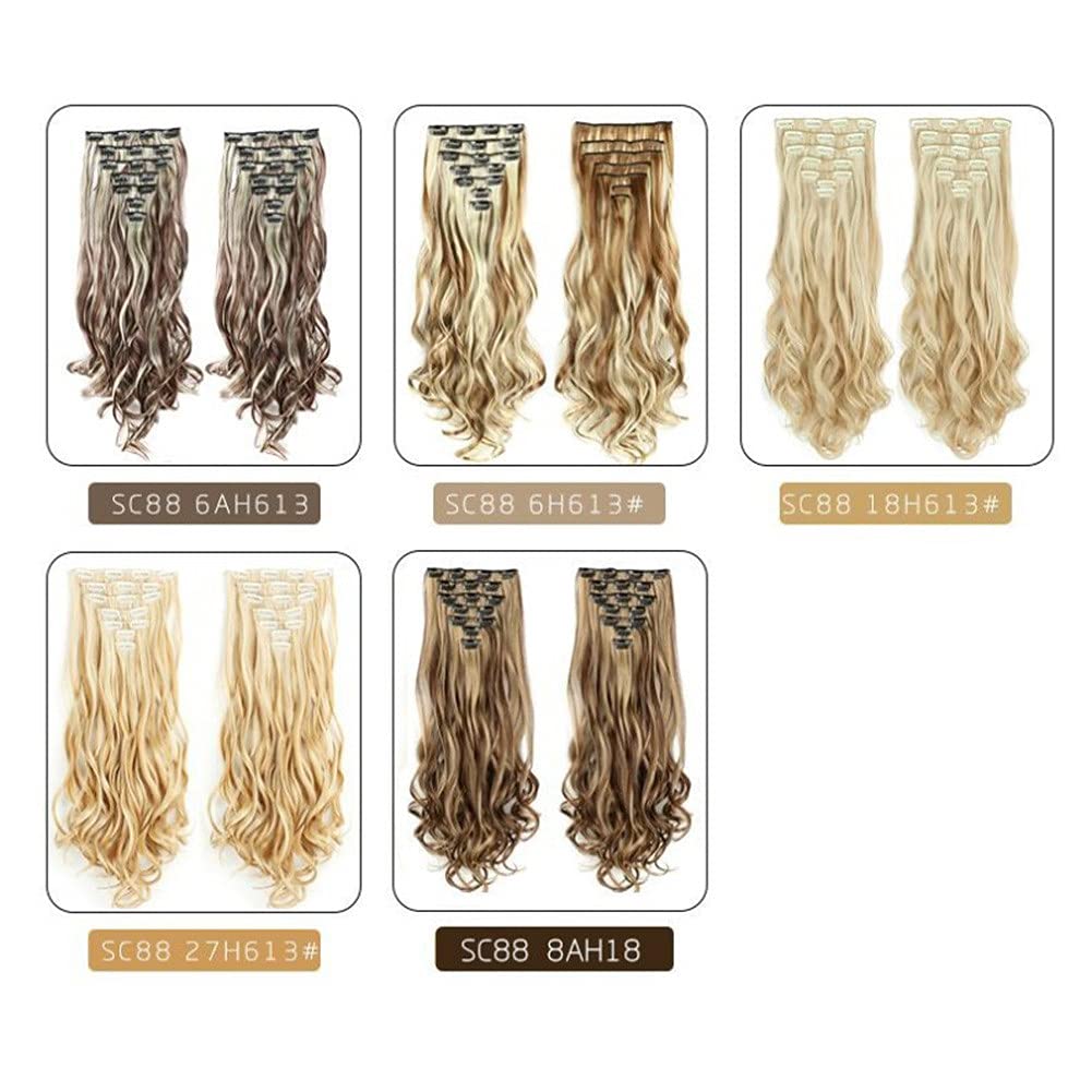 Amazon.com : RemeeHi Clip in Hair Extensions 7 PCS Full Head  display picture 3