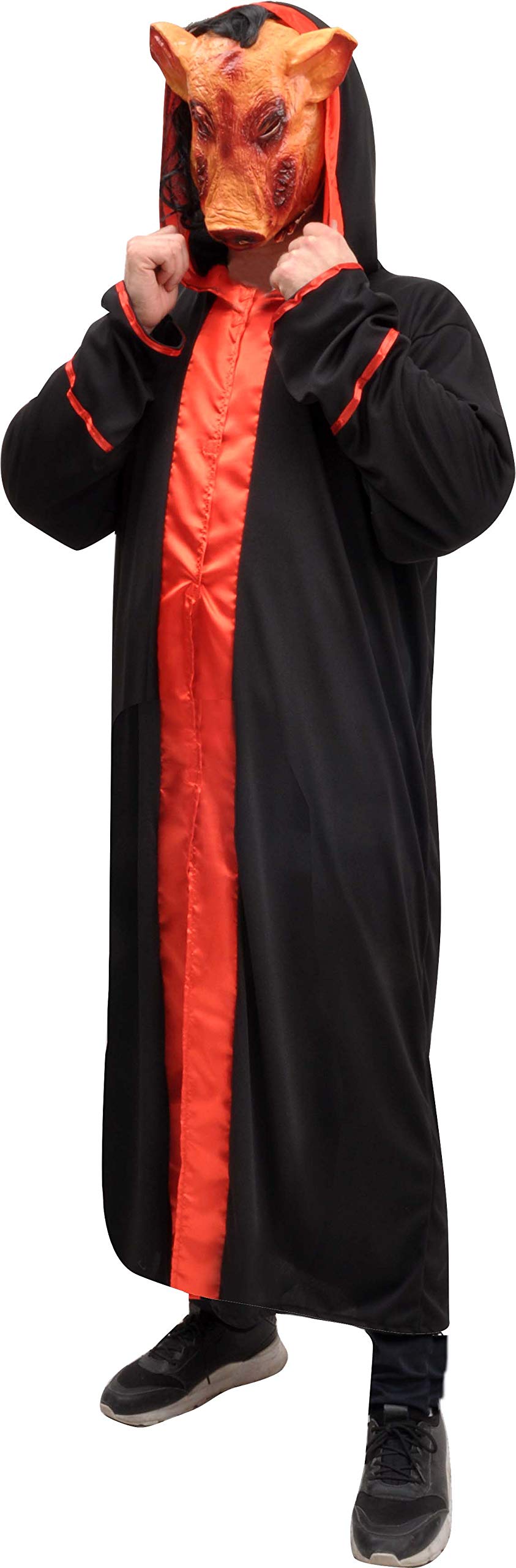 Ciao Evil Sect Horror Pig costume disguise fancy dress adult (One size) with vinyl mask