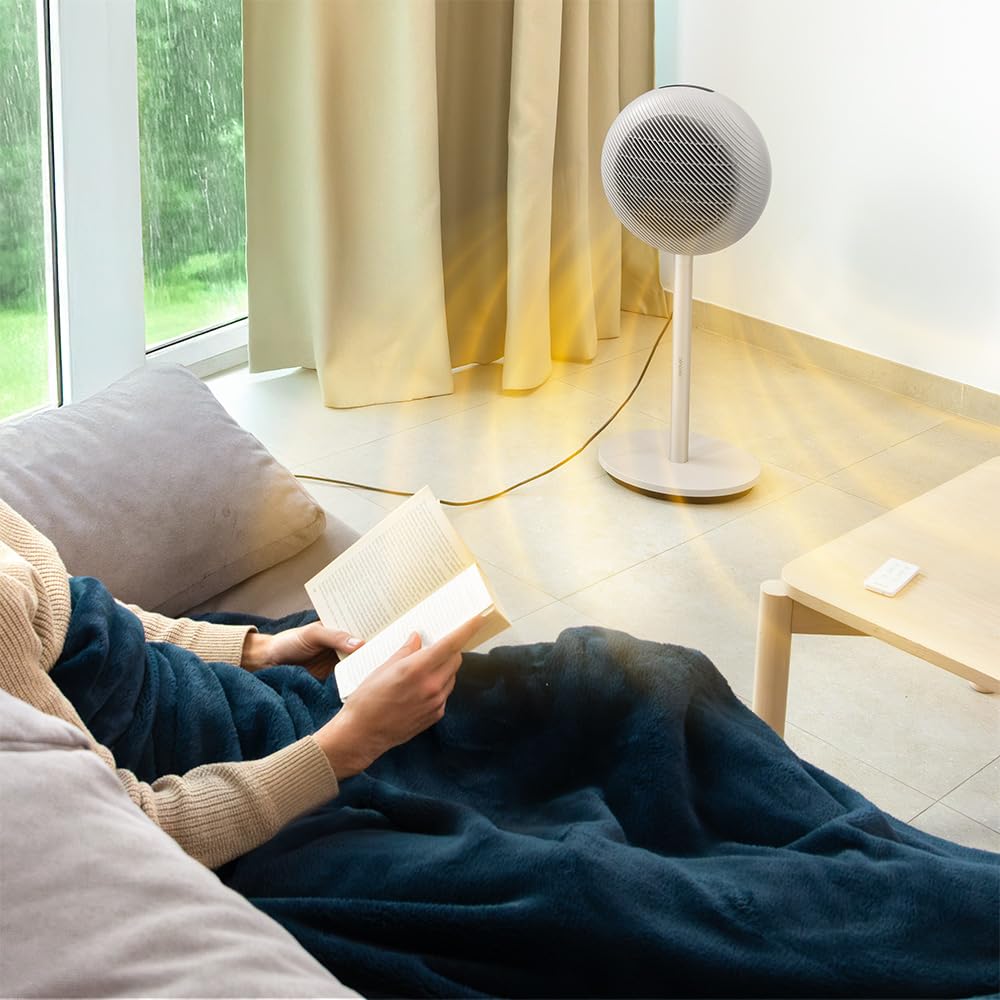 Cecotec Termoventilatore Ceramico a Colonna con Telecomando ReadyWarm 2100 Sun. 2000W, 2 Potenze, Basso Consumo, Display LED, Controllo Tattile, Termostato Regolabile, Oscillazione Automatica