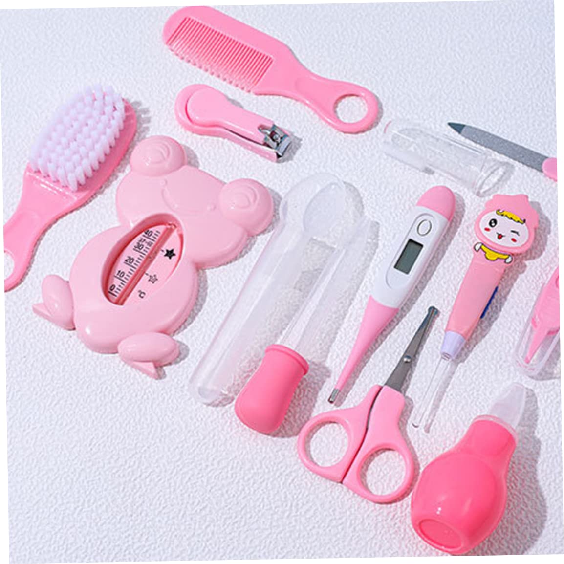 Kit de toilettage pour bébé, kit de soins santé et toilettage pour bébé, aspirateur nasal, coupe-ongles, brosse à cheveux, soins nettoyage quotidiens pour nouveau-né, 13 pièces/ensemble, sty