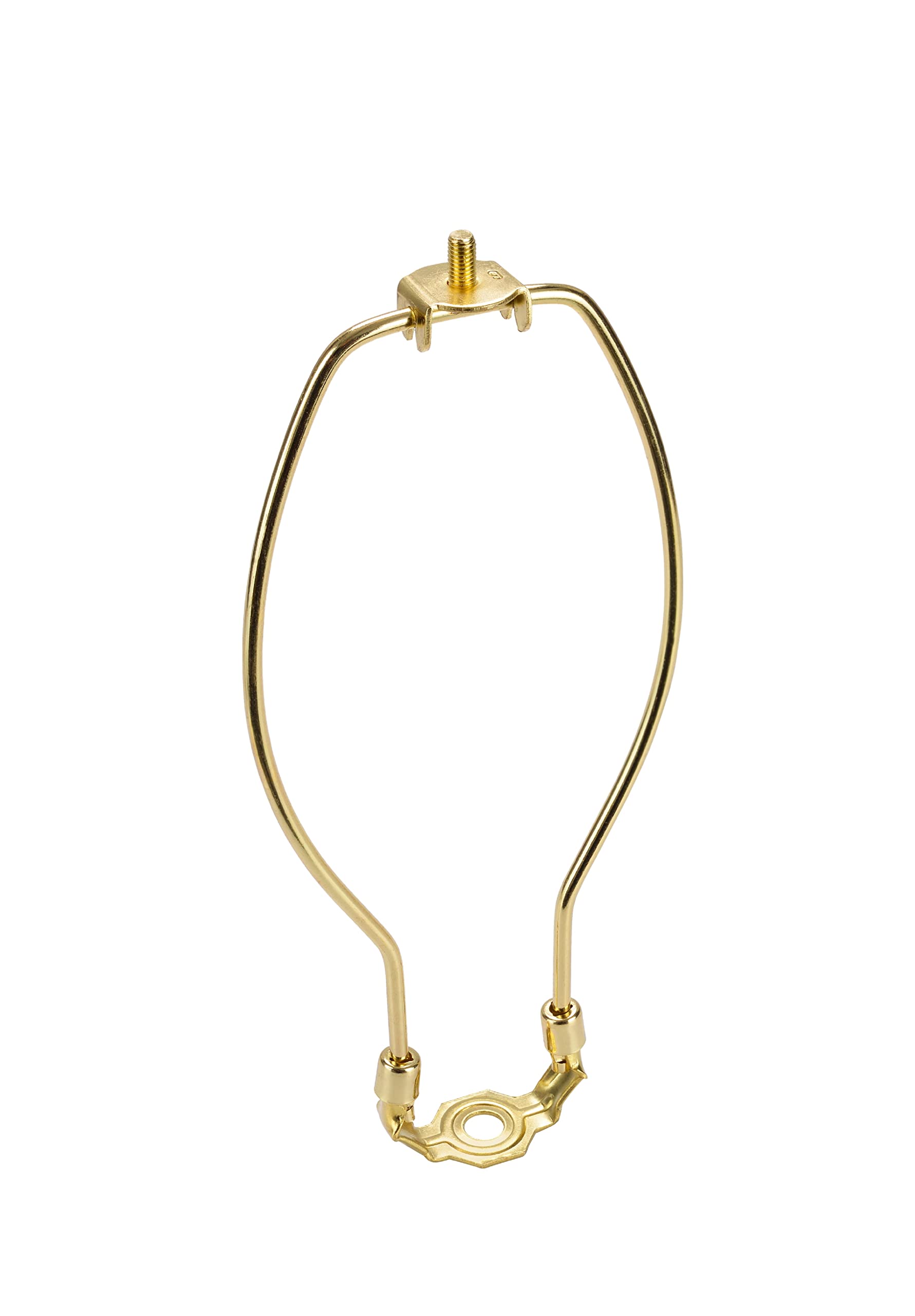 Aspen Creative 20002-1 8 1/2" Lamp Harp with Saddle in Polished Brass Finish