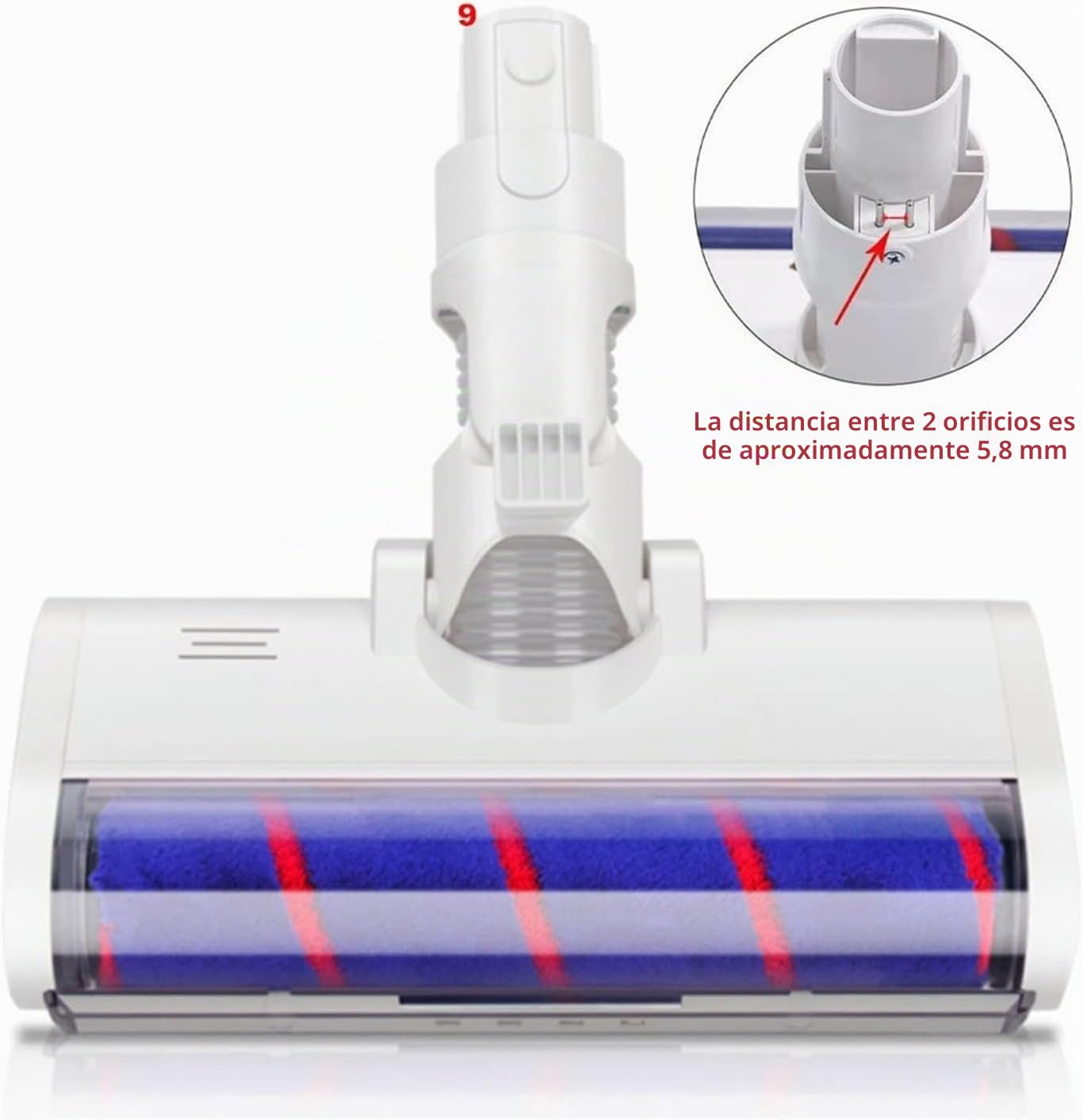 Cabezal de cepillo eléctrico Compatible con Xiaomi K10/G10 Compatible con Xiaomi 1C Compatible con Xiaomi Dreame V8/V9B/V9P/V10/V11/G9 Cepillo for alfombras Piezas de aspiradora ( Color : Narrow spaci