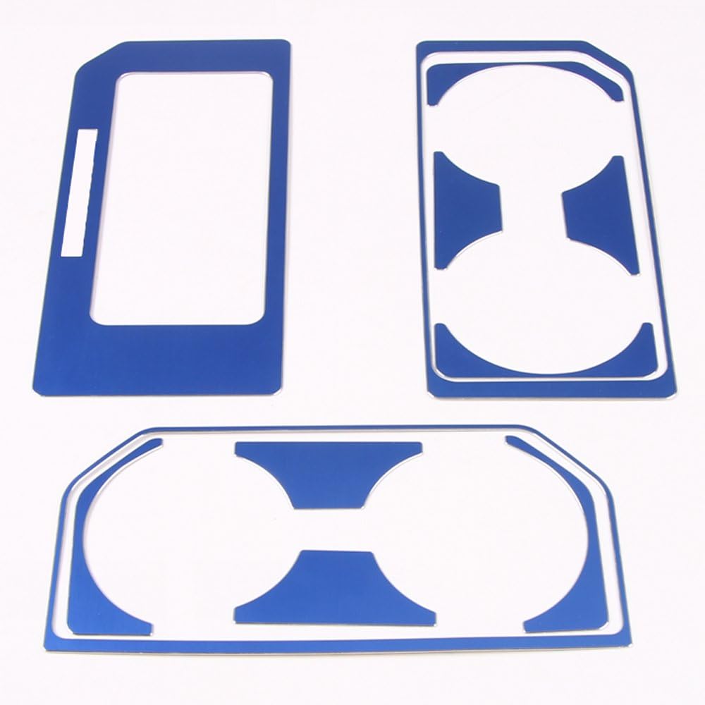 Blue Gear Shift Box Panel and Cup Holder Decorative Cover for Ford F150 2016 2017