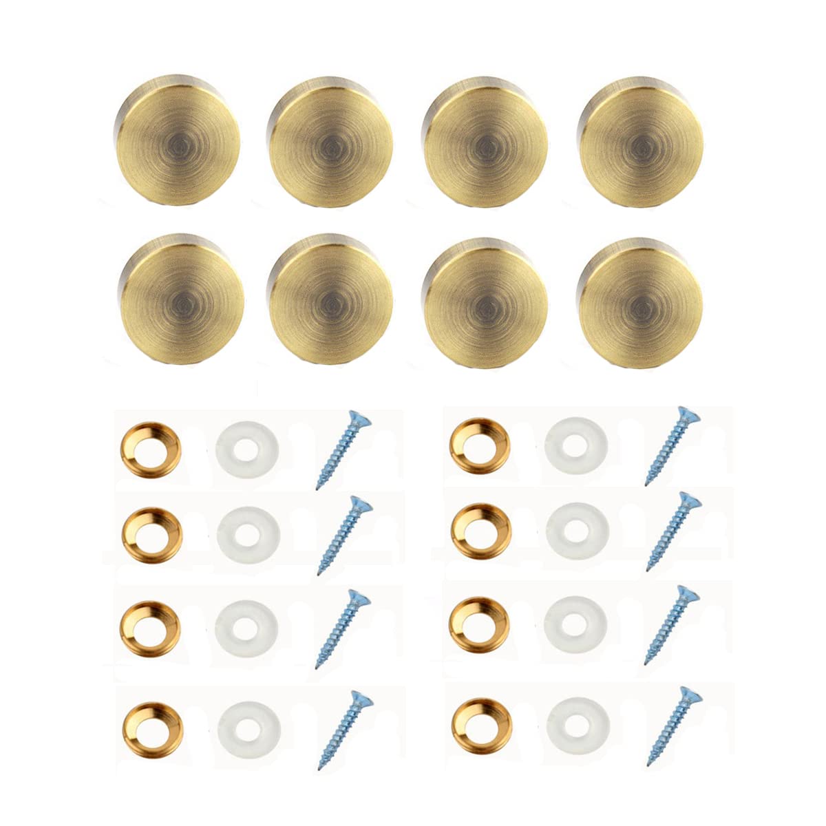 Unifizz Mirror Screws, 14mm Copper Mirror Nails with Decorative Caps