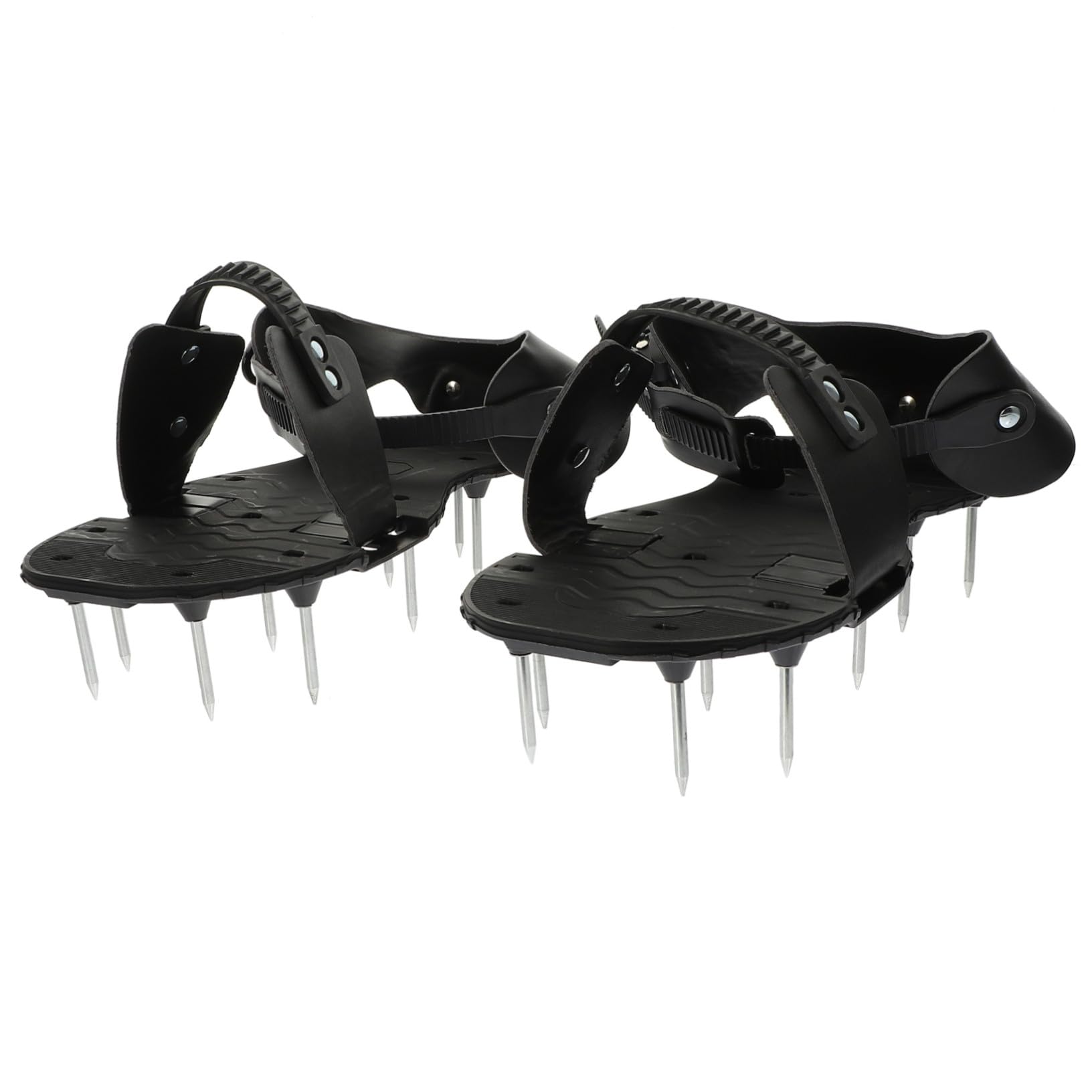 TOYANDONA Zapatos Aireadores de Césped Púas de PU y Correas Ajustables para Jardinería, Mejora la Salud del Césped en Jardines, Negro