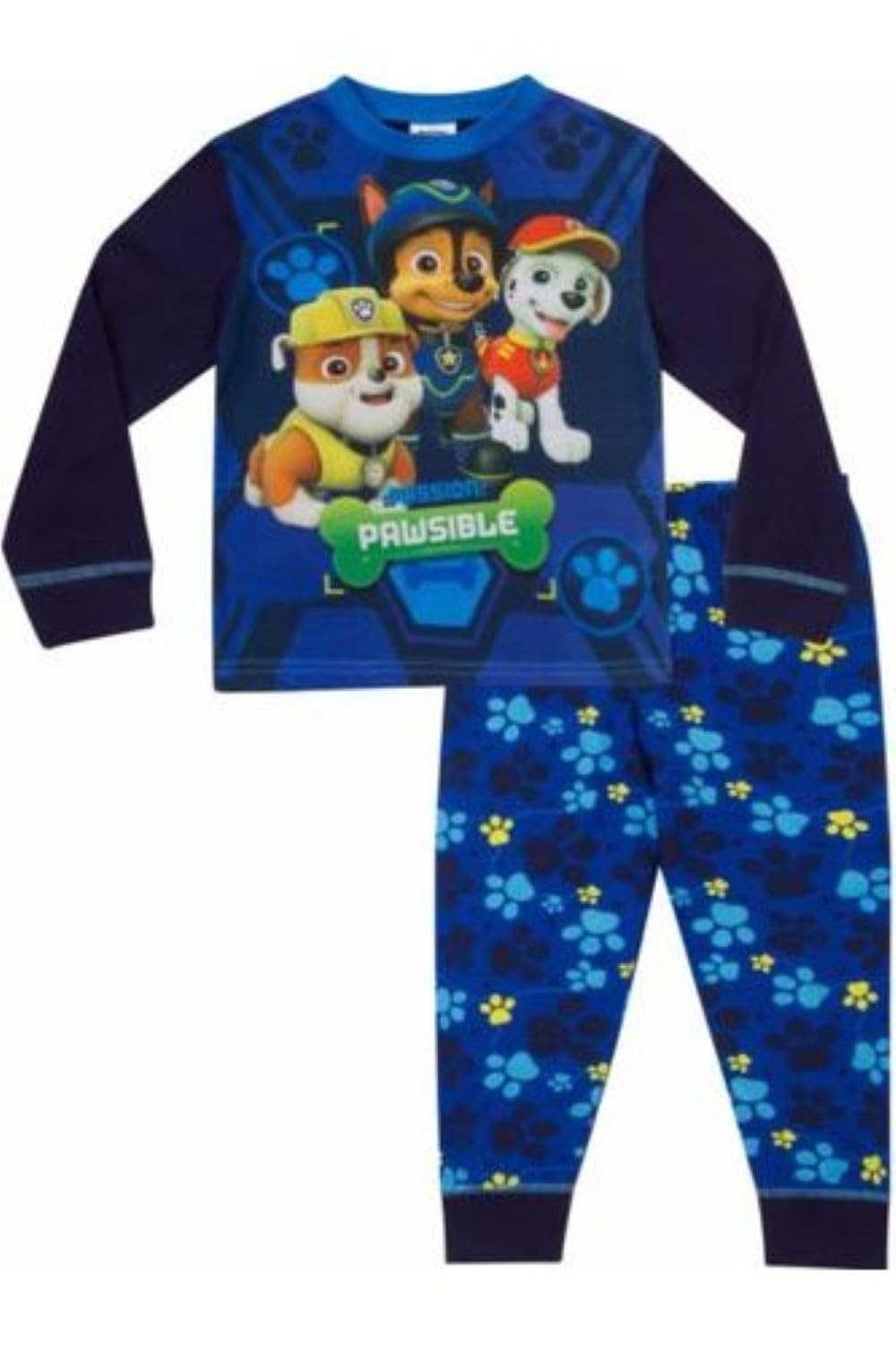 Paw Patrol Pyjama long pour garçon Nick Jr W17 Bleu