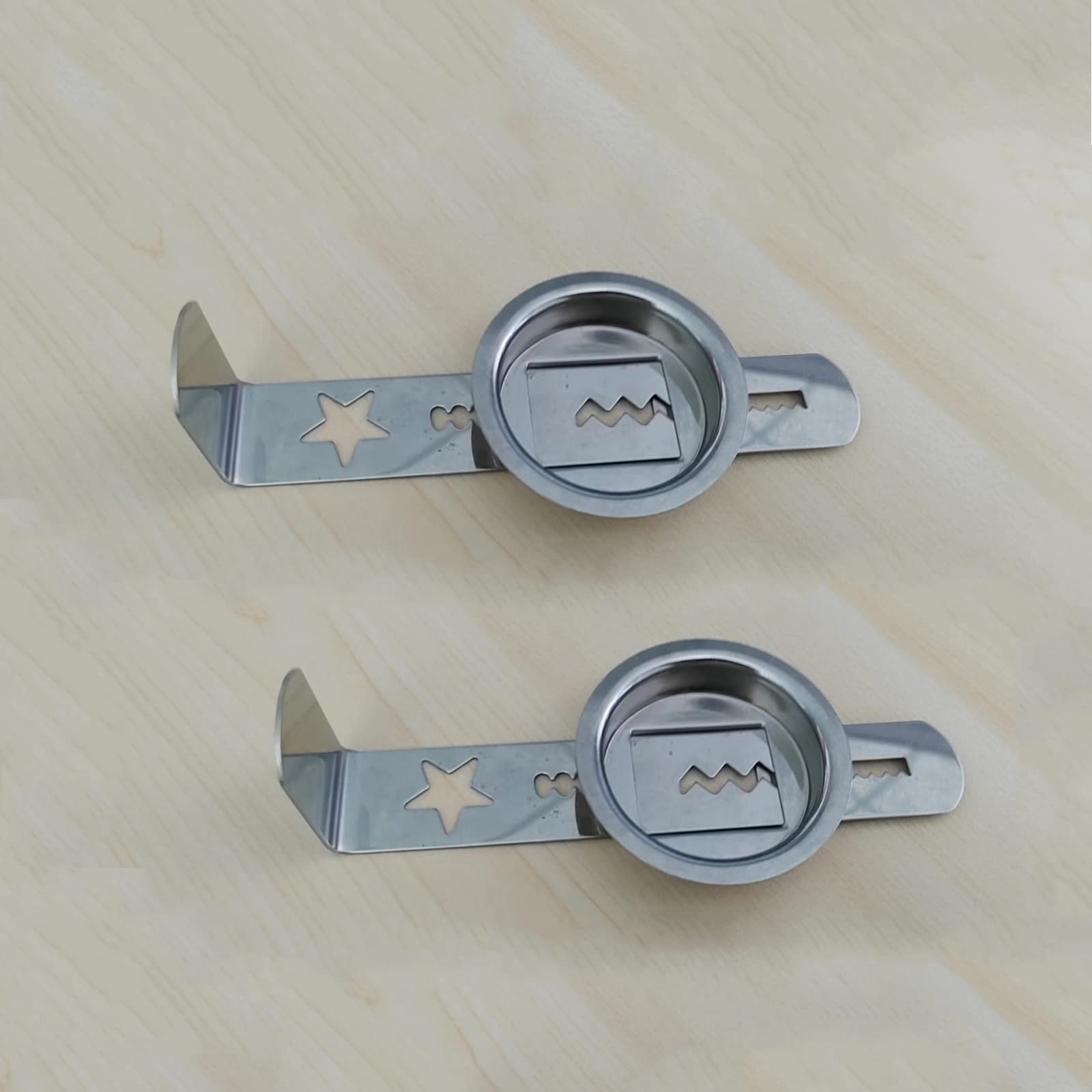 sdhiiolp Oma's roestvrijstalen opzetstukken voor gebak voor vleesmolen met verbindingsring, met het opzetstuk voor gebak tover je prachtige koekjes in leuke designs