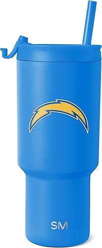 Simple Modern Vaso con licencia oficial de la NFL de 30 onzas con tapa abatible y pajitas, vaso aislado de acero inoxidable, regalos para hombres y Simple Modern Vaso con licencia oficial de la NFL de 30 onzas con tapa abatible y pajitas, vaso aislado de acero inoxidable, regalos para hombres y