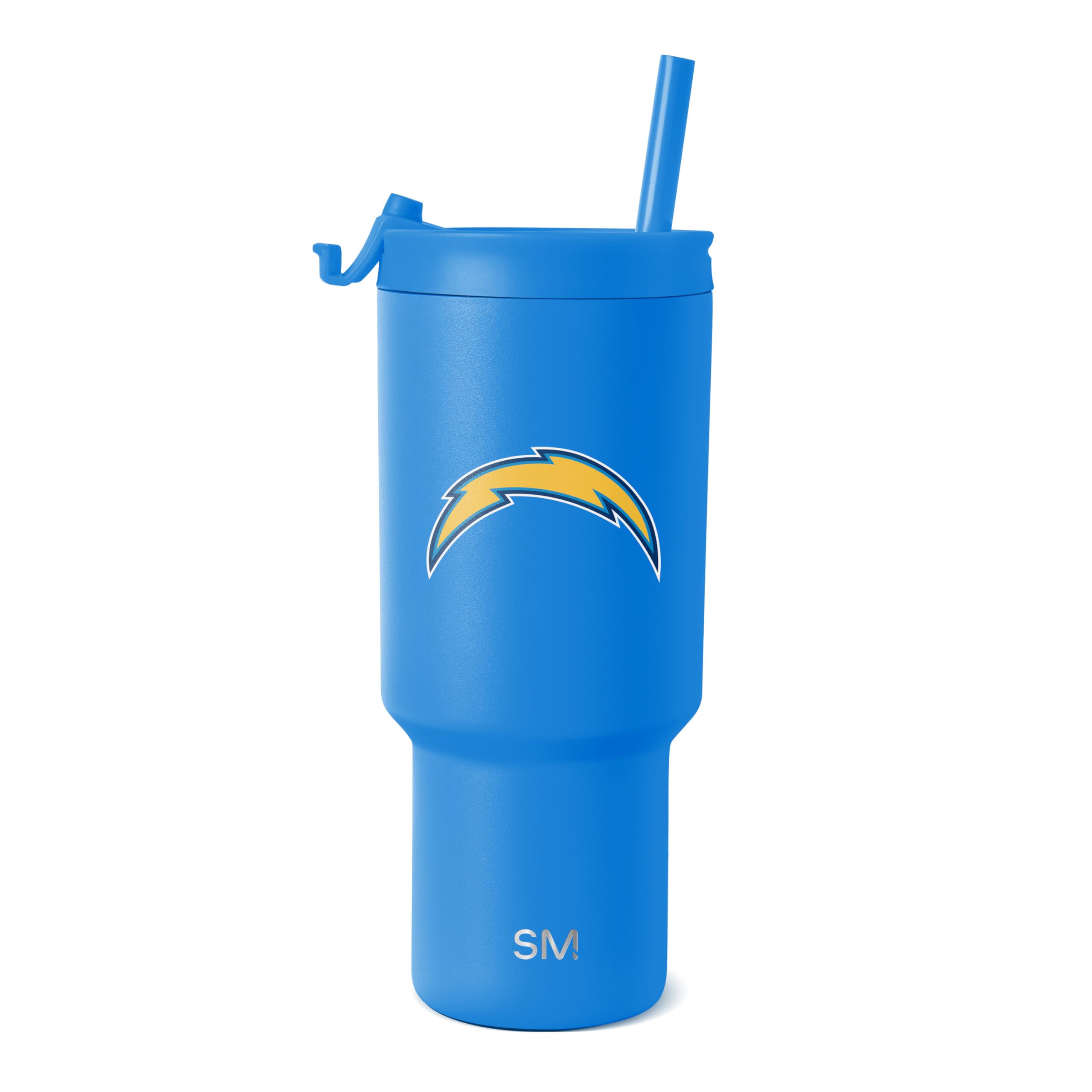 Simple Modern Officially Licensed NFL Los Angeles Chargers 30 oz Tumbler with Flip Lid and Straws | Insulated Cup Stainless Steel | Gifts for Men Women | Trek Collection | Los Angeles Chargers