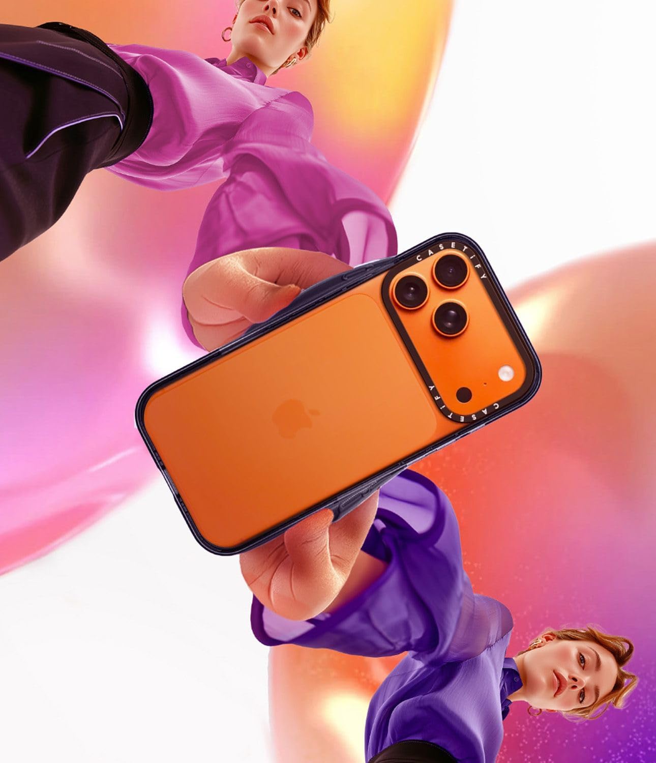 CASETiFY Impact iPhone 17 Pro Max Case [Slim/Wireless Charging Compatible / 8.2 ft. 4X Military Grade Drop Protection] - Cheetah Paradise Pink - Clear Black - Image 2