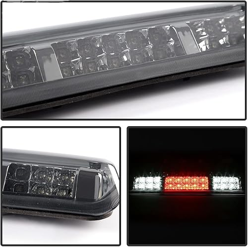 Miniatura 6 de PIT66 3 luz de freno LED, compatible con Ford F-150 Lobo 04-08Fit 07-10 Ford Explorer Sport TracFit 06-08 Lincoln Mark LT lente transparente de