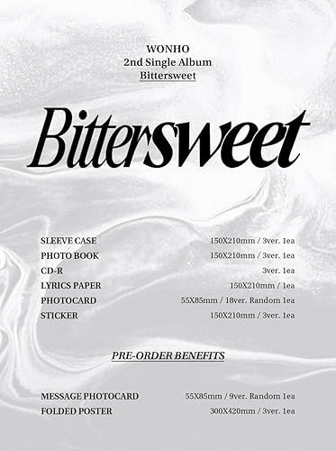 Miniatura 2 de WONHO - Bittersweet (2 álbum individual) (3 ver.), VDCD6928