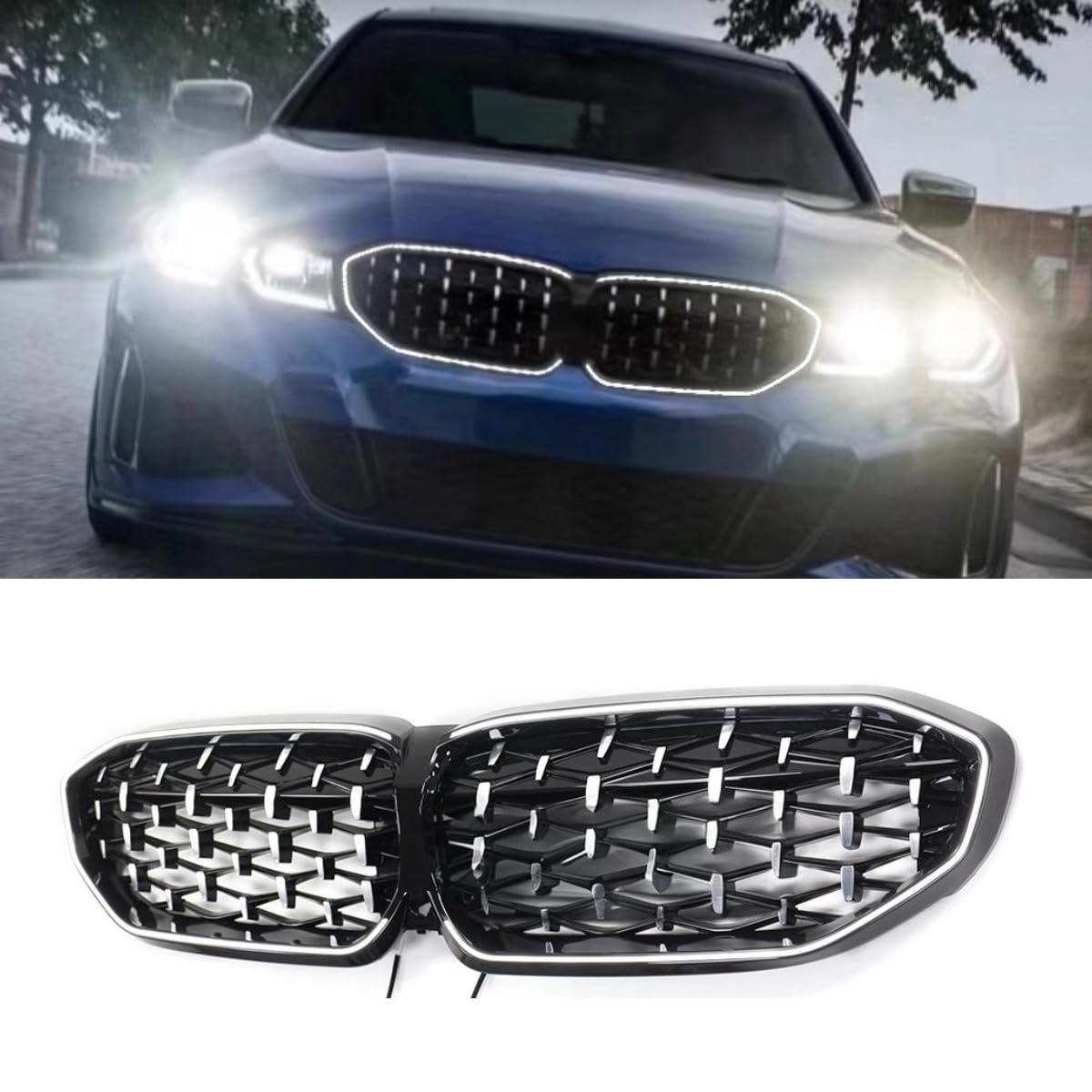 Amazon | LED グリル BMW 3シリーズ G20 G28 2019-2022 車用  