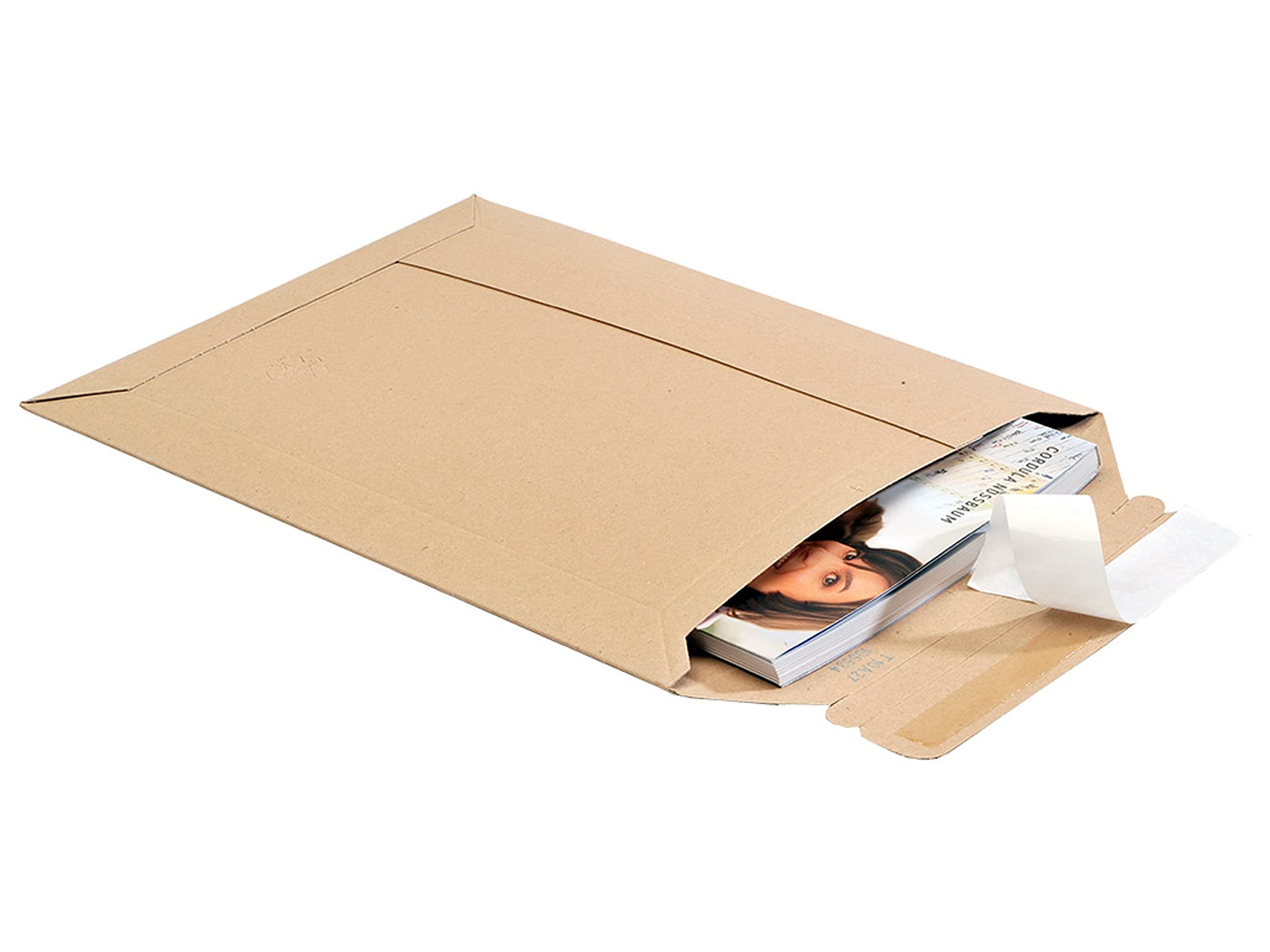 Jeco - Lot de 75 enveloppes en carton d'expédition marron format 320 x 455mm 450g/m² rigide et résistante avec fermeture auto-adhésive pochette rigide